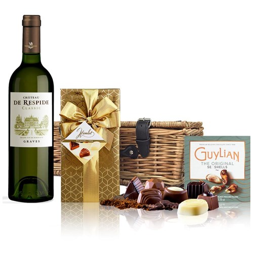 Chateau De Respide Bordeaux Blanc 75cl White Wine And Chocolates Hamper